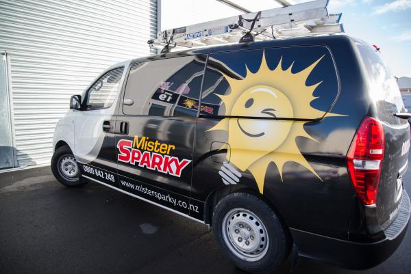 Mister Sparky Christchurch Canterbury Registered Master Electricians Electrical Wiring Electric Residential Commerical Business Industrial Rural Van Office