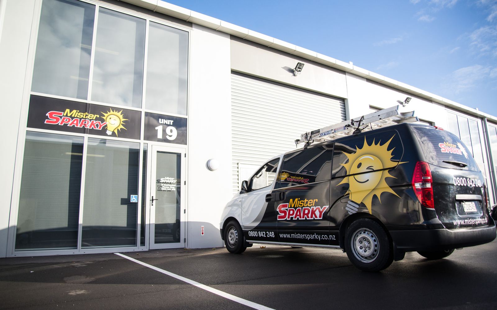 The Mister Sparky workshop and van, Unit 19
